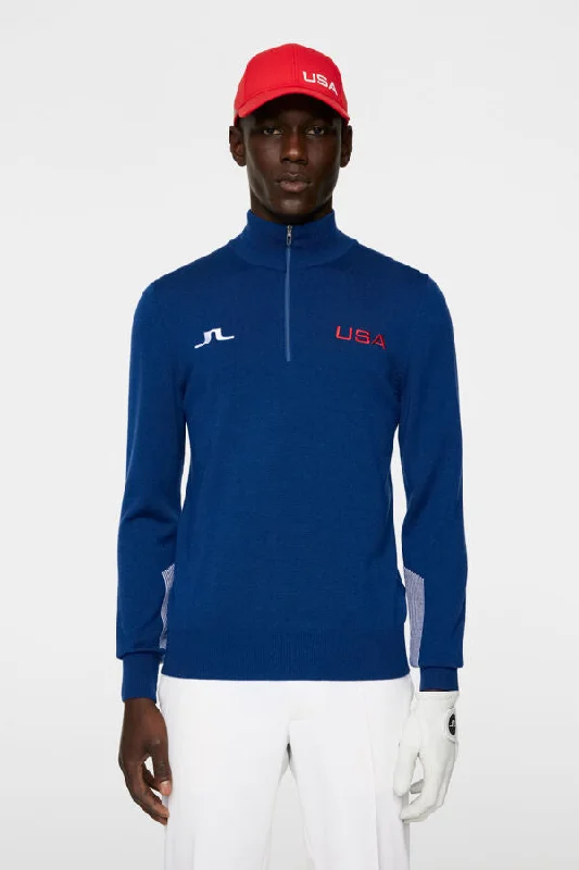 Nathaniel USA GOLF Half Zip Sweater