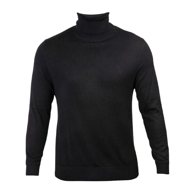 Prestige SW-495 T. Neck Sweater - Black