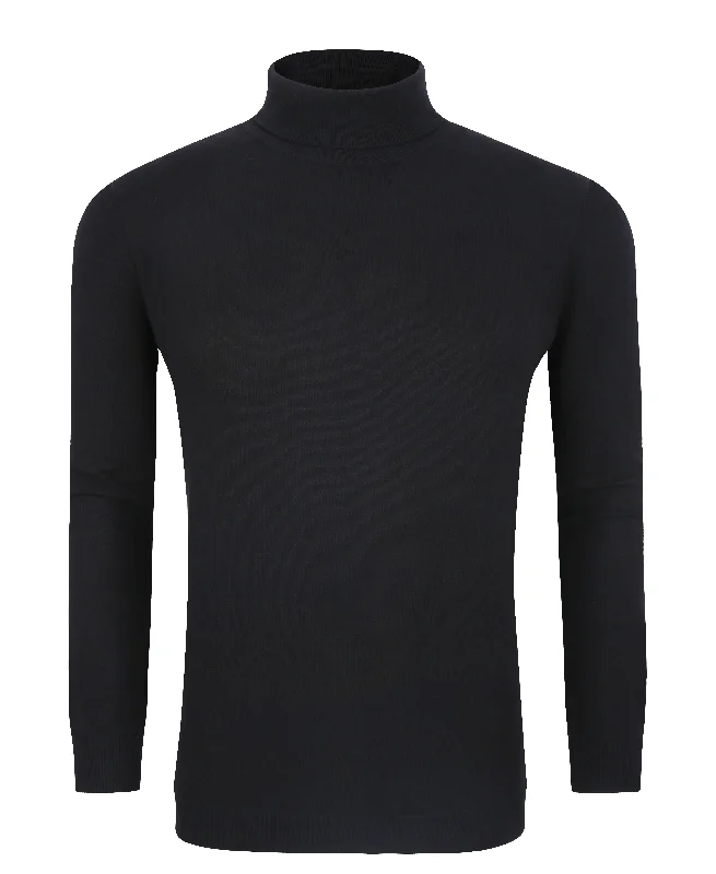 Tom Baine Slim Fit Performance Cotton Turtle Neck