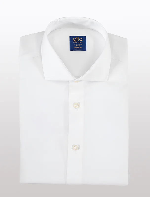 Alfa Perry White 100% Cotton Dress Shirt