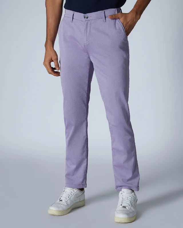 Aurora Casual Stretch Chinos - Purple