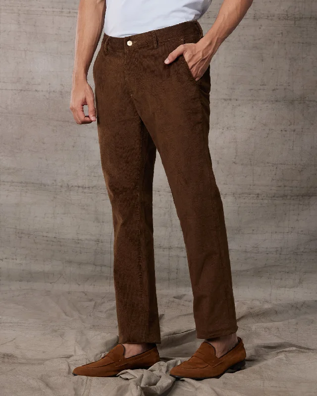 Imperial Corduroy Stretch Chinos - Brown