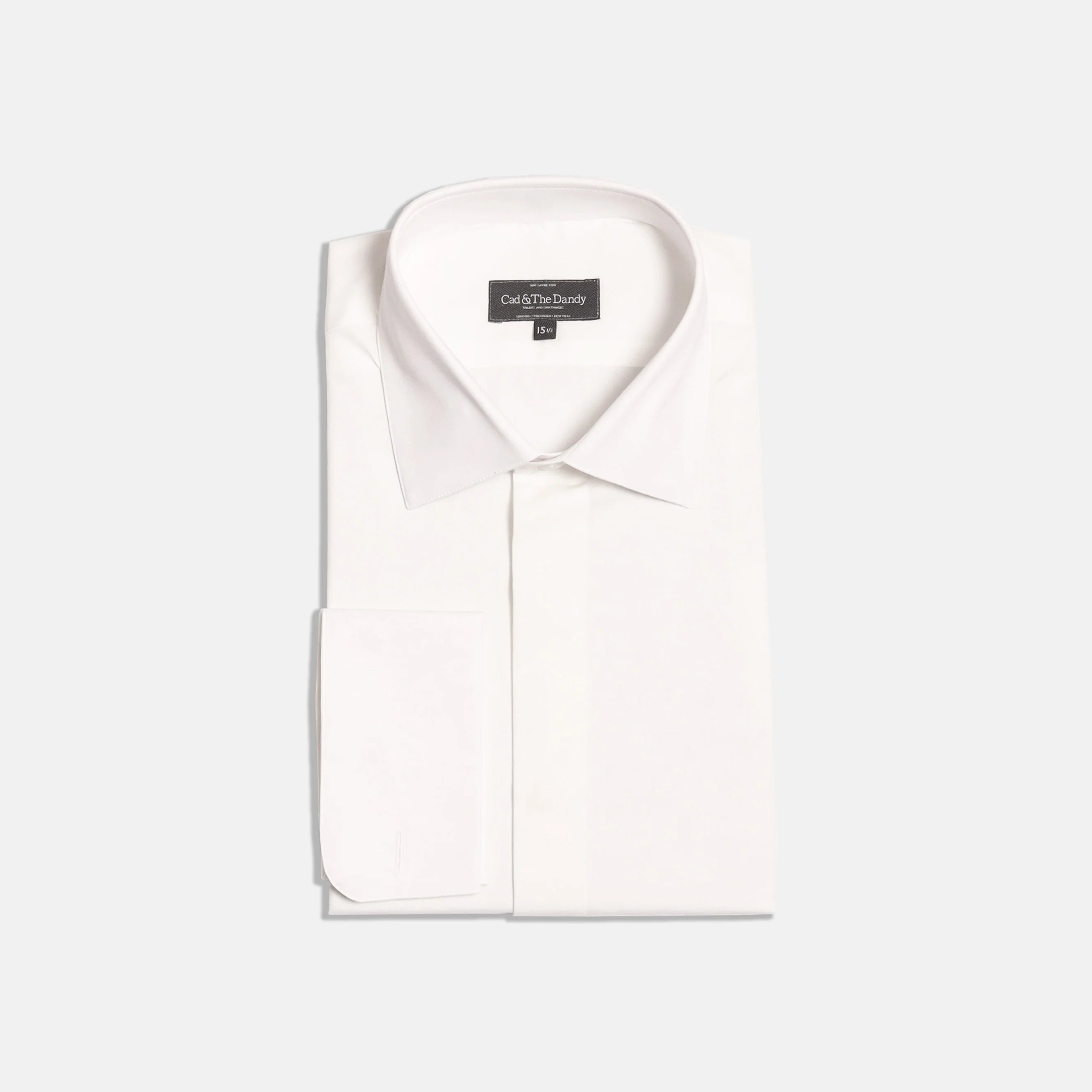 Classic Collar Dress Shirt in Ivory Poplin