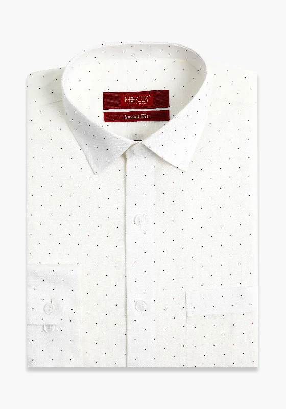 Cream Doted Dress Shirt