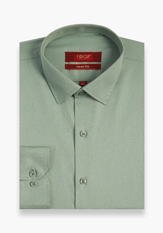 Green Perfect Plain Dress Shirt