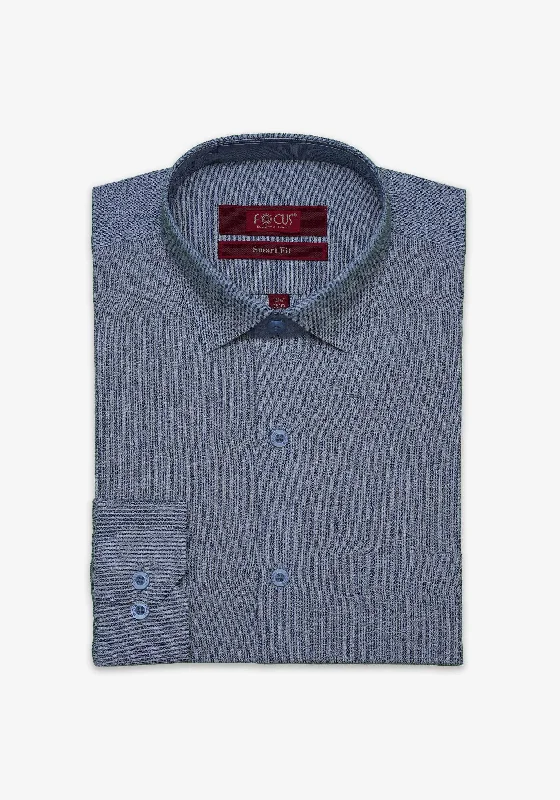 Grey Textured Dress Shirt