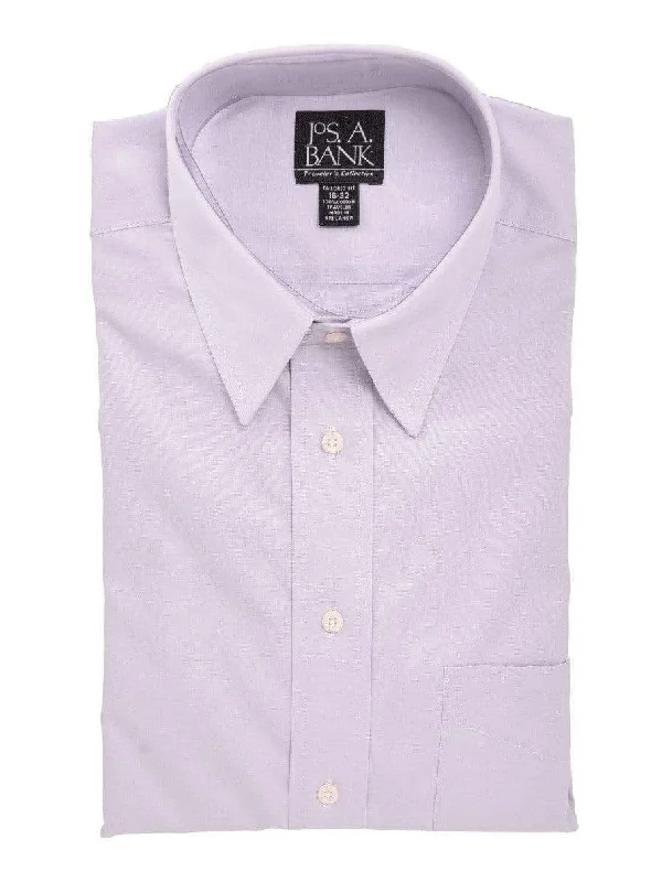 Jos A Bank Tailored Fit Light Purple 100% Cotton Traveler's Dress Shirt