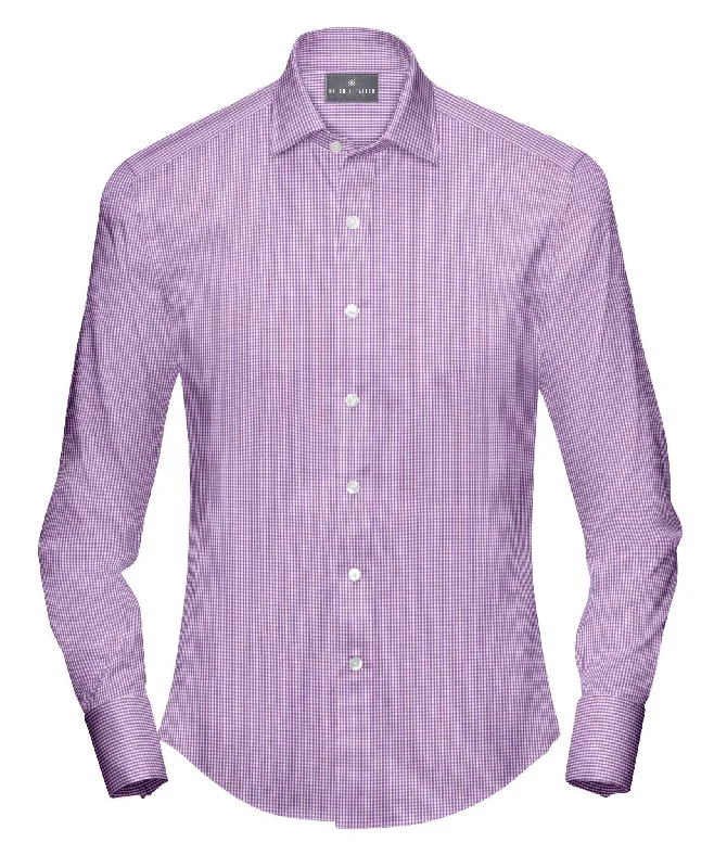 Lavender Mini Gingham Dress Shirt