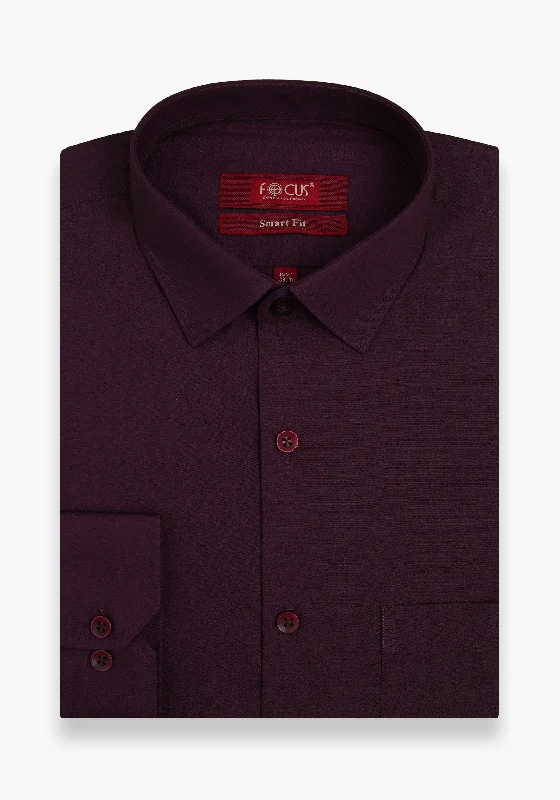 Maroon Plain Dress Shirt