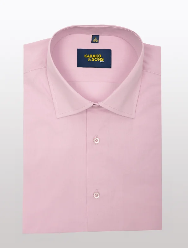 Men's Pink Bamboo Wrinkle-Free Slim Fit Dress Shirt