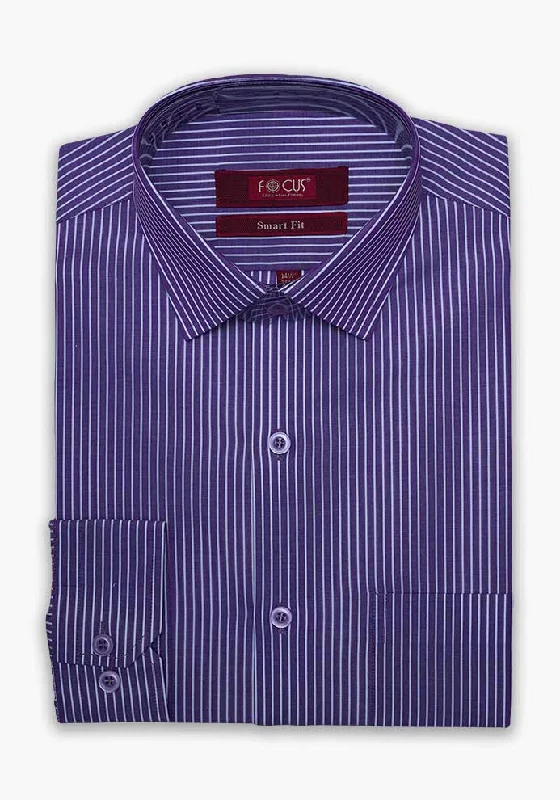 Purple Stripe Dress Shirt