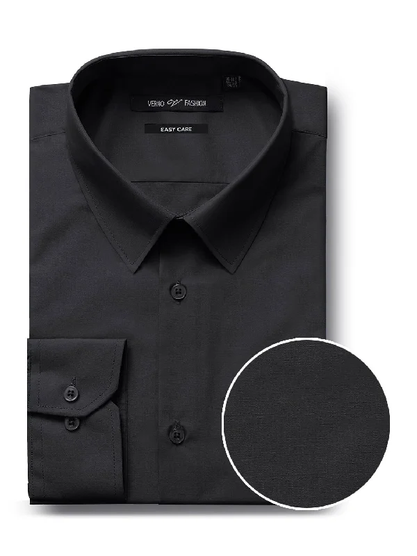 Men's Classic Fit Long Sleeve Travel Easy-Care Cotton Dress Shirt