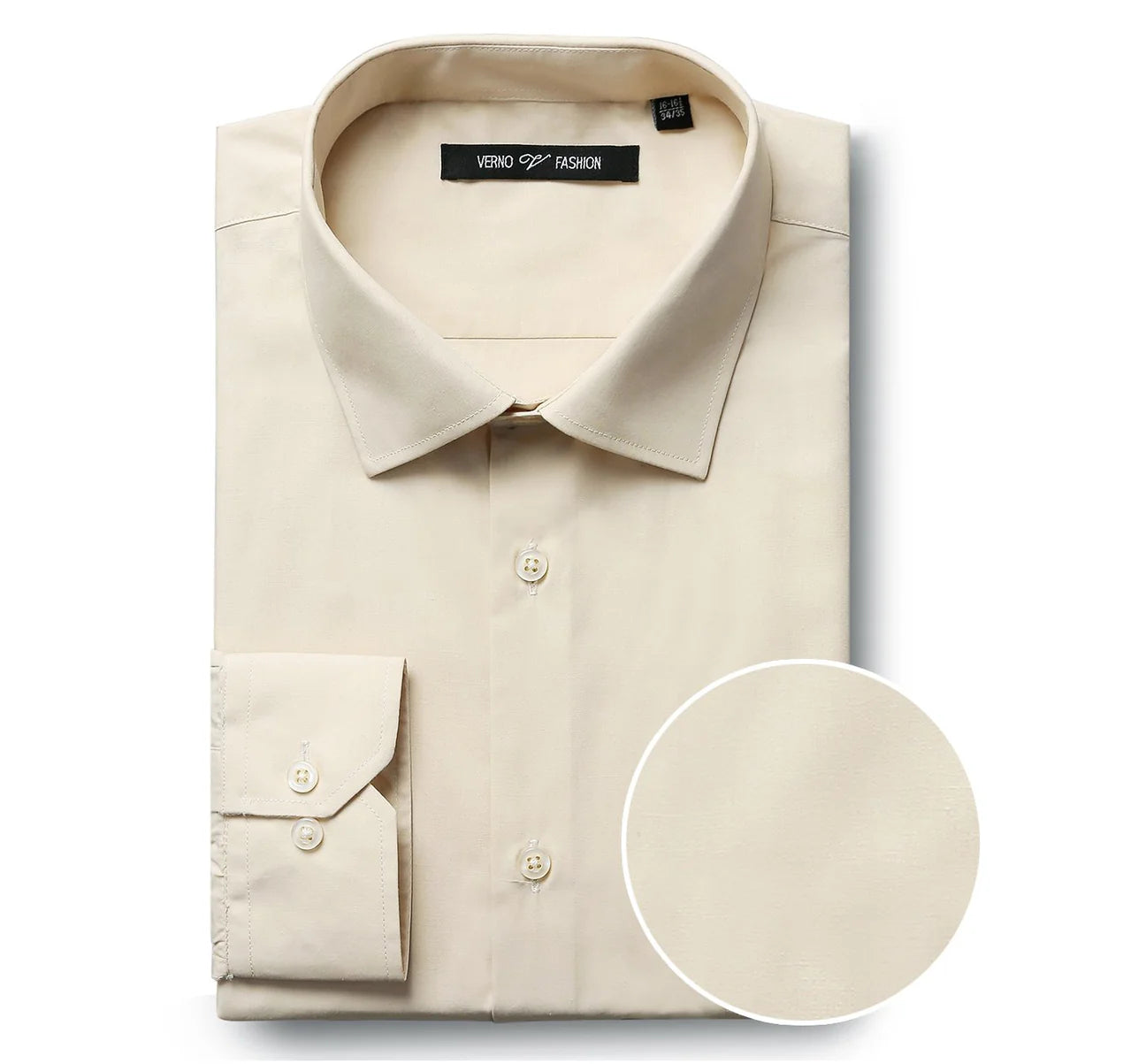 Men's Classic Fit Long Sleeve Spread Collar Dress Shirt