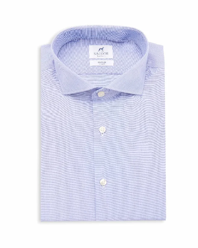 Slim fit fil a fil cotton formal shirt