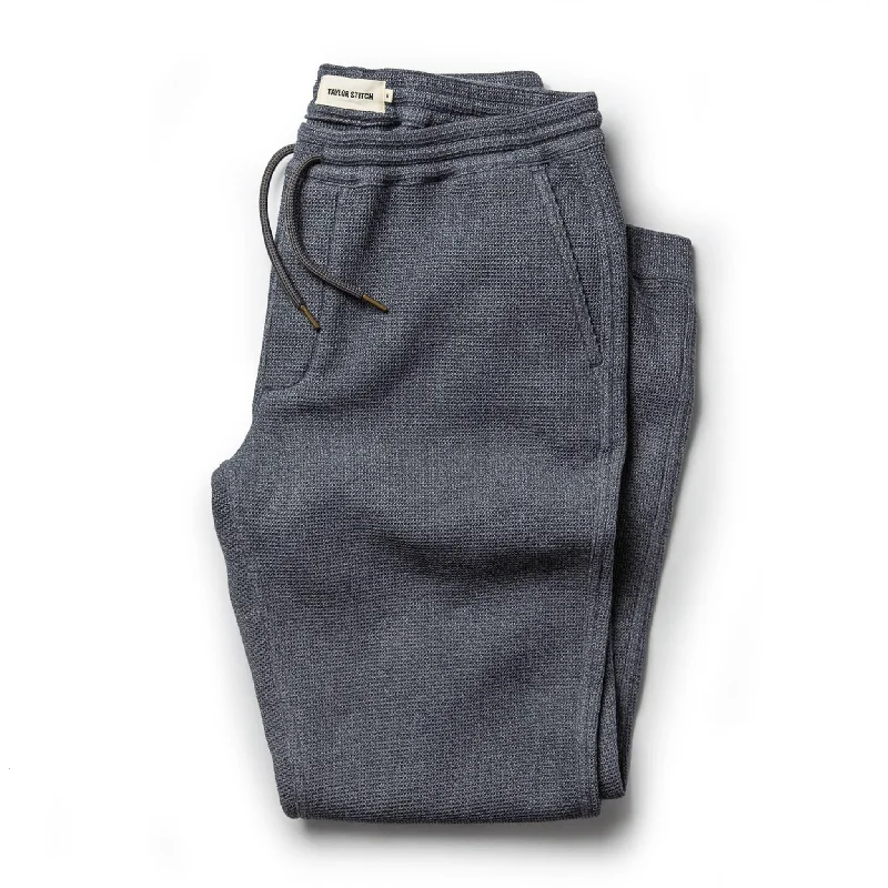 The Apres Pant in Charcoal Waffle