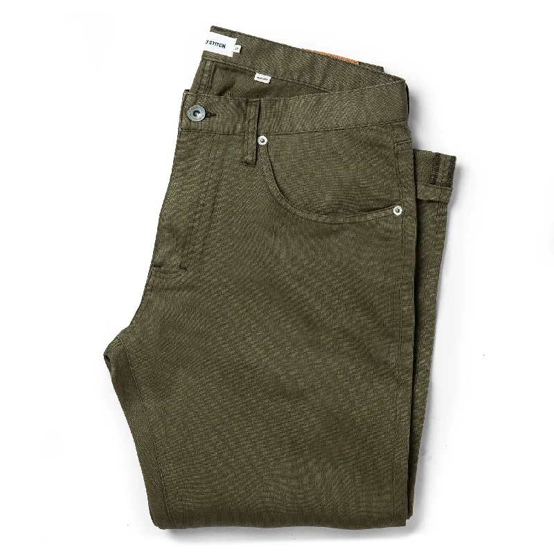 The Democratic All Day Pant in Olive Bedford Cord