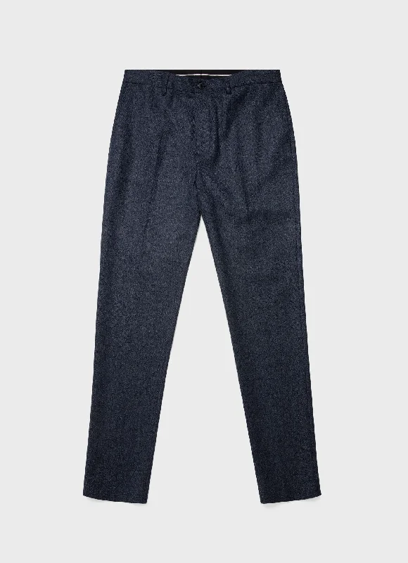 Men's Donegal Wool Trouser in Space Blue