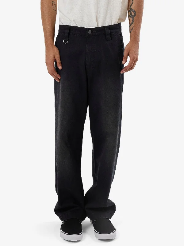 Thrills Union Slacker Work Pant - Washed Black